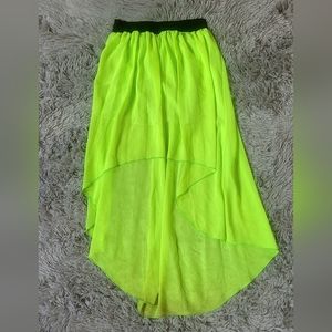 Neon sheer mini skirt